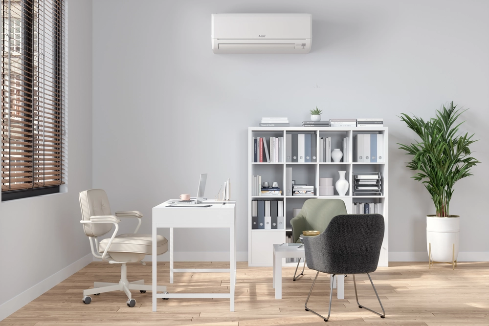 Mitsubishi Electric Mini-split unit in a home office