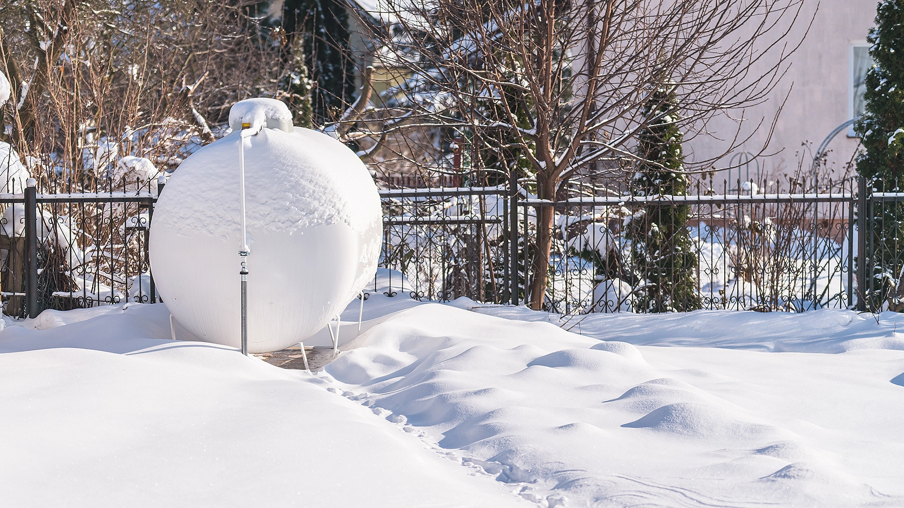 frozen propane tank